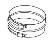 Klemband D=150mm schroefsluiting