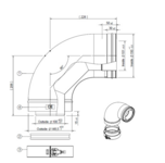 Bocht 100/150 90 glad Zwart