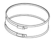 Klemband D=200 schroefsluiting