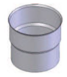 Adapter D=130mm overgang naar flexibel