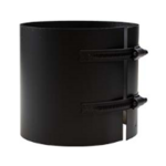 Klemband hoog 130mm RVS Zwart 125mm