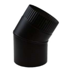 Bocht 30gr RVS Zwart 130mm