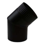 Bocht 45gr RVS Zwart 150mm