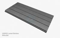 Lamel 320839 voor Barbas houtkachel 500x206