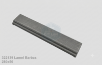 Lamel 322139 voor Barbas houtkachel 280x50
