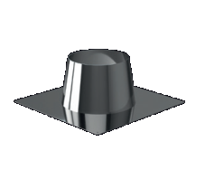 ISODUCT dubbelwandig Dakdoorvoer plat 125mm