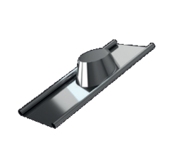 ISODUCT dubbelwandig Dakdoorvoer loodslab plat 125mm