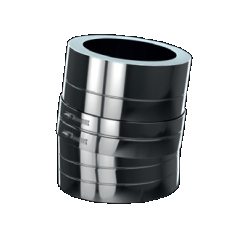 ISODUCT dubbelwandig Bocht 45&deg; 125mm