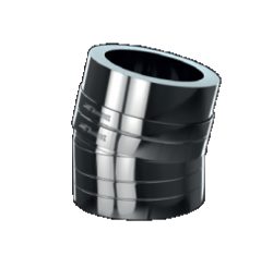 ISODUCT dubbelwandig Bocht 15&deg; 250mm