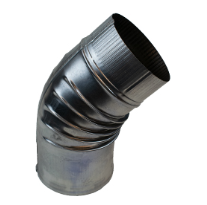 Bocht 45gr Aluminium 180mm (Uitlopend)