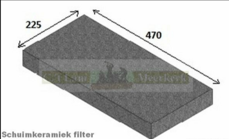 Schuimkeramiek filter 330166 Barbas Energa