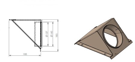 Rechte afvoer stomp inwaterend (130mm) 347561 Barbas