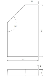 Bodemsteen 304949 318x190x40  voor Barbas houtkachel Driezijdig open groot