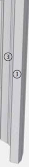 Chamottesteen - Achterwand Boven - Voor Saey Linus 056.8770003810.LED1005-03180 Saey