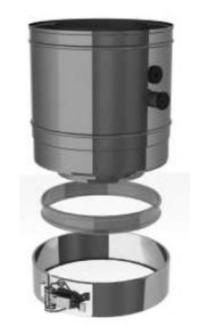 Buis met meetopening 100/150 L=165mm