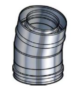 RVS 100/150 bocht 15 gr