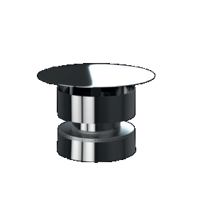 ISODUCT dubbelwandig Trekkende kap met topsektie 150mm