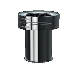 ISODUCT dubbelwandig Aansluitstuk met nisbus 150mm