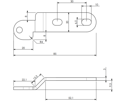 Scharnier zwart deur 339075 Barbas