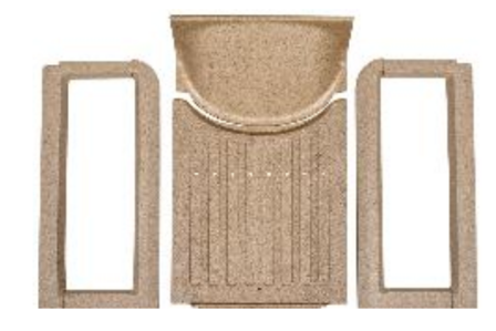 Verm. binnenwerk Senza 3-zijdig compleet (exclusief bovenste vlamplaat)