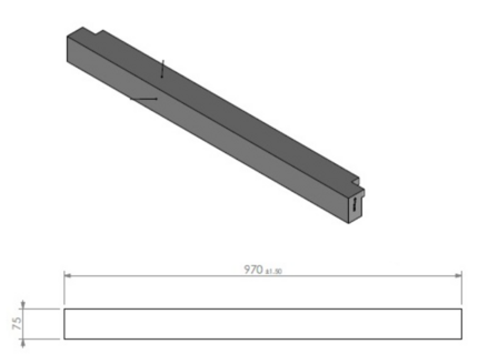 Steenmotief Onderdorpel grijs 345175 Barbas