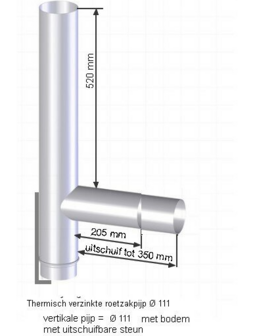 Roetzakpijp Gegalvaniseerd 111mm