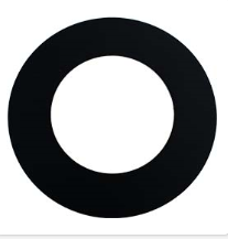 Rozet rand 50mm RVS Zwart 125mm