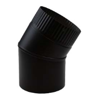 Bocht 30gr RVS Zwart 130mm