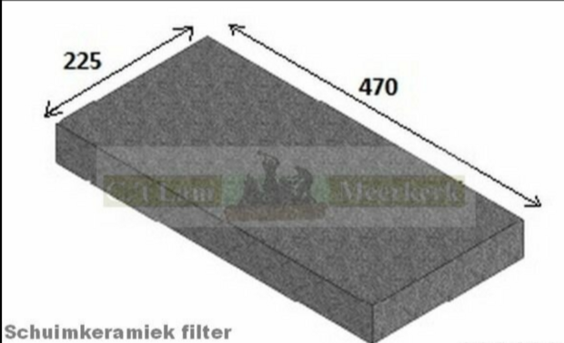 Schuimkeramiek filter 330166 Barbas Energa