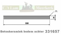 Bodemsteen 331657 338x???x25  voor Barbas houtkachel Universal 5-85