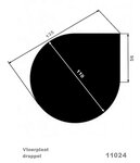 Vloerplaat druppel vrijstaande kachel