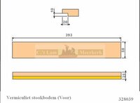 Bodemsteen 328039 393x58x25  Barbas houtkachel Eco 52