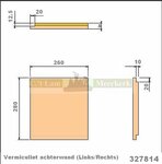 Achterwand 327814 Barbas houtkachel cuatro