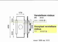 Nisbusschuif verzinkt verstelbaar