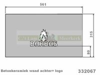 Achterwand 332067 Barbas houtkachel met logo