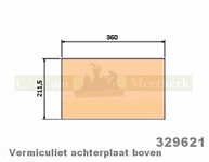 Achterwand 329621 Barbas houtkachel ECO
