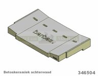 Achterwand 346504 Barbas houtkachel met logo
