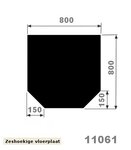 Vloerplaat zeskant 80cm vrijstaande kachel