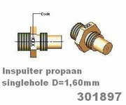 Inspuiter 301897 1.60mm Barbas gaskachel propaan