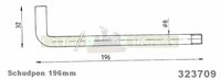 Schudpen 323709 196mm voor Barbas houtkachel