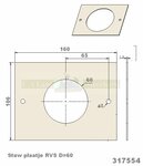 Stuwplaatje 60mm voor Barbas gesloten gaskachel 317554