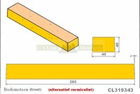Bodemsteen CL319343 285x40x40  voor Barbas houtkachel Rosolo 7-1 oud model