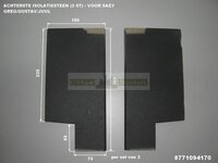 Isolatie-achterwand voor Saey hout-kachel