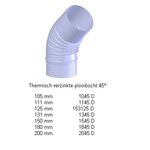 Bocht of elleboog gegalvaniseerd 45º