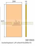 Isolatieplaat 301563 achter lamellen voor Barbas houtkachel 415x200x15