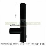 Roetzakpijp of T-stuk 90' met steun, Blauw gegloeid