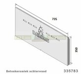 Achterwand 335783 Barbas houtkachel cuatro