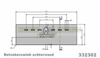 Achterwand 332302 Barbas houtkachel cuatro