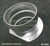 Aansluitmond 301209 100mm voor Barbas inzet gaskachel