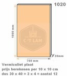 Vuurvasteplaat vermiculiet 20mm